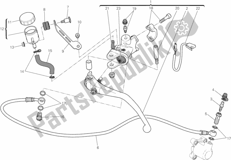 Toutes les pièces pour le Commande D'embrayage du Ducati Superbike 1199 Panigale ABS USA 2014
